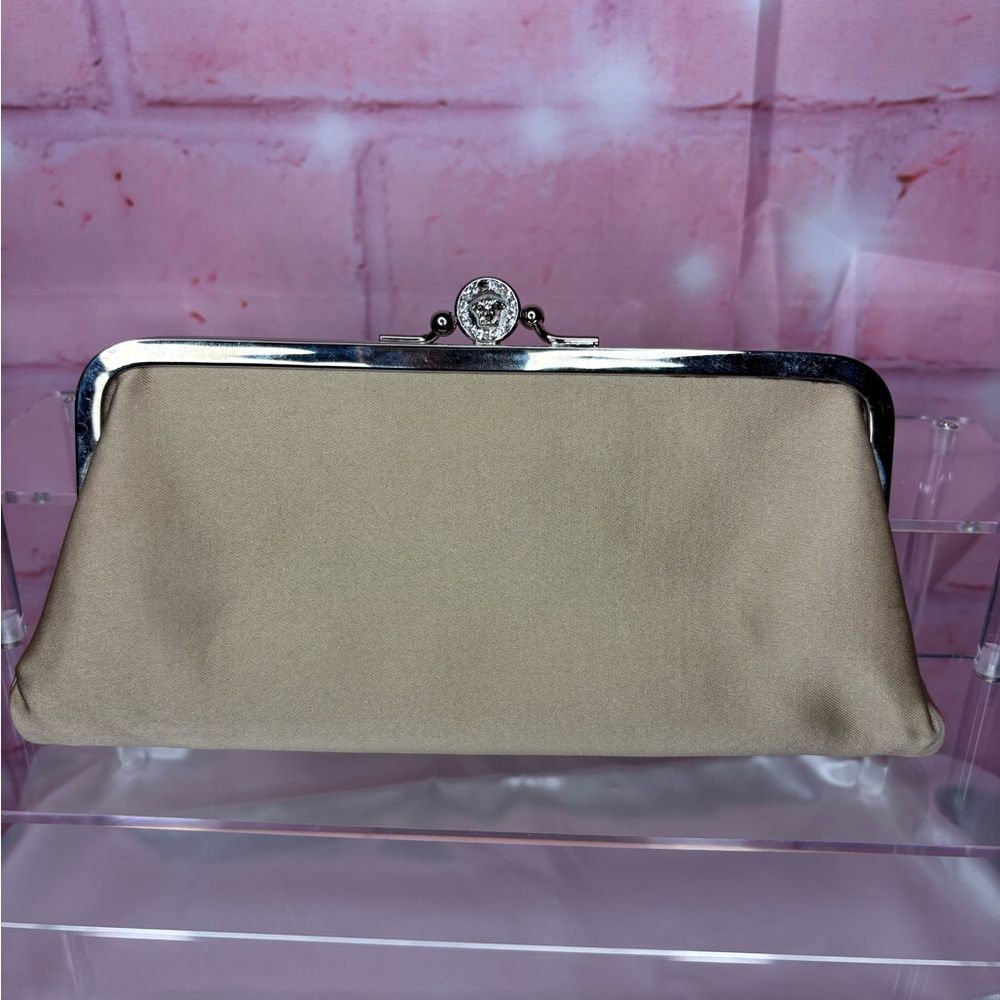 Versace Beige Wallet with Silver Accents - Picture 3 of 14